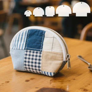 YOMDID 5pcs Shell Zipper Bag Making Template Ruler Reusable DIY Shell Bag Pattern PET Sewing Template Holiday Birthday Gift
