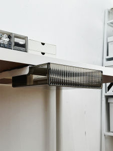 Invisible Drawer under Table Office Storage Acrylic Shelf Sliding Workstation Built-In Box Organizer Desk Top Storage Solution