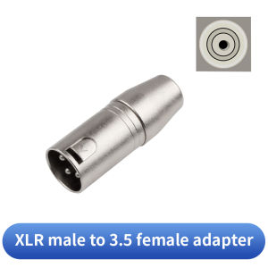 1/4 Inch Male To 3 Pin XLR Female Adapter Stereo 6.35 Mm Female To3-Pin XLR Male Mixer Juitar Microphone Connector 6.5-XLR Plug