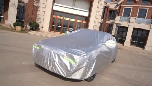 Same-day shipping Waterproof Car Covers Auto Sun Full Cover Protector Universal Fit For SUV SedanSnow Dust Rain Snowproof Car Accessories half car cover car cover outdoor protection penutup kereta cover kereta Foil Car cover
