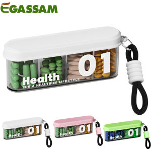 1PCS กรณียาขนาดเล็กแบบพกพา Pill Organizerคอนเทนเนอร์ยาสําหรับกระเป๋า 4 ช่อง daily Compact Travel ผู้ถือยา