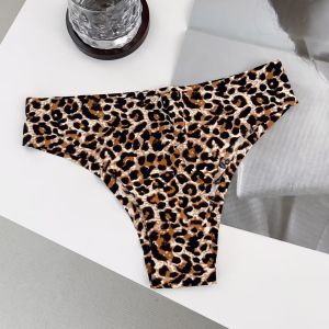 เซ็กซี่ เสือดาวพิมพ์ต่ํา เอว กางเกงใน ผู้หญิง ชุดชั้นในไม่มีร่องรอยครึ่งก้น ทันสมัย ยุโรปและ สไตล์อเมริกัน