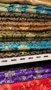 Brocade Jacquard Cloth Costume Artificial Silk Clothing Cheongsam Material Damask Satin Fabric Dragon Phoenix