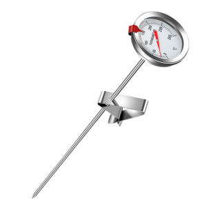 Stainless Steel Deep Fryer Oil Temperature Gauge Reliable Food Thermometer for Meat and Oil Convenient Dial for Easy Reading