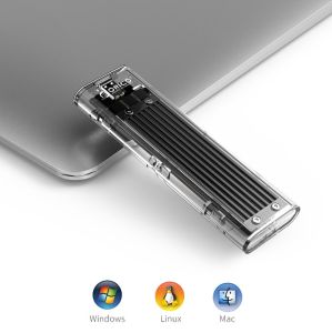 ORICO 20Gpbs M2 SSD Case NVME SSD Enclosure M.2 to USB Type C Transparent Hard Drive Enclosure