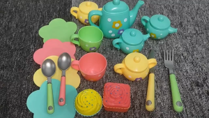 MeowMart Kids Tea Set Toy Play Kitchen Teapot Cup Set Tahan Lama Plastic Pretend Cooking Role Play Rumah Tangga Gift