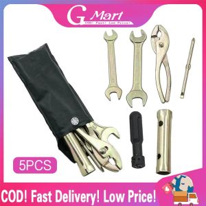 5 Pcs/set Motorcycle Repair Tool Set Pliers Wrench Plug Motorcycle Spark Tool Screwdriver Kit Tool Sleeve Accessories Motor-Tool-Kit