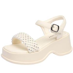 Josiny | Thick Sole Sandals for Women Summer Casual Outdoor Comfortable Platform Heel Toe-out Beach Shoes