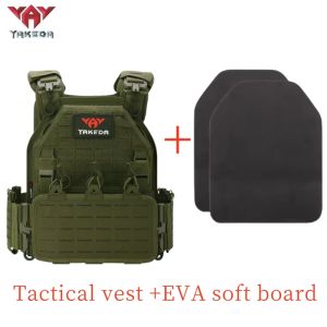 YAKEDA Tactical Vest 6094 Fast detachable light laser cut outdoor hunting black gear carry vest of high quality 1000d nylon
