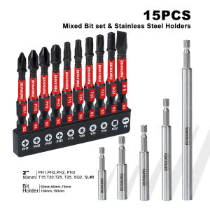 Geinxurn Stainless Screwdriver Bit Holders Extension Socket Drill Bit Magnetic Holder Hex Shank Quick-Change Drill Bit Guide