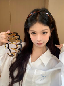 ที่คาดผมชาพีชสําหรับผู้หญิงที่คาดผมคลื่นสูงด้านบนเครื่องมือคนขี้เกียจสําหรับล้างหน้าและผมแตก