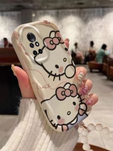 Leaf Katy Cat Compatible Huawei Nova8 Phone Case Cute Cartoon Trendy Silicone Full Protection Soft Shell Lens Protection for Women