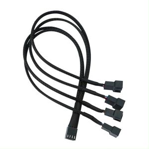 upHere 12V 4PIN splitter cable PWM Fan Power Extension 1 to 4 Converter for Computer Cooling fan