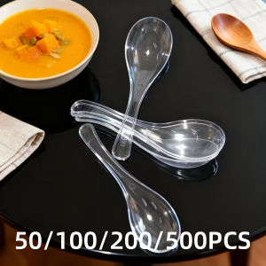 Disposable Transparent Spoon Suitable For Takeaway Business Soup Spoon Dessert Spoon Safe Food Grade Spoon Suitable For Parties
