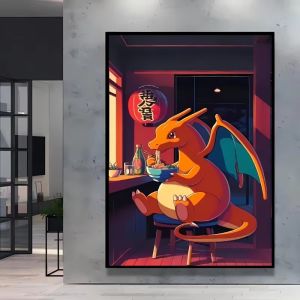 Bandai | Bộ Tranh Kim Cương 5D DIY - Tranh Ghép Cảnh Ăn Uống Hàng Ngày Của Pokemon Dán Đầy Đủ Trang Trí Tường Nhà Món Đồ Thủ Công Lý Tưởng Dành Cho Người Yêu Nghệ Thuật