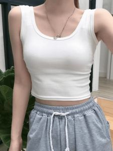 เสื้อกั๊กแขนกุดผ้าฝ้ายแท้สำหรับผู้หญิง ทรงเข้ารูป คอวี ทรงเข้ารูป เสื้อเชิ้ตฤดูร้อน เสื้อคลุมกันหนาวแบบลำลอง