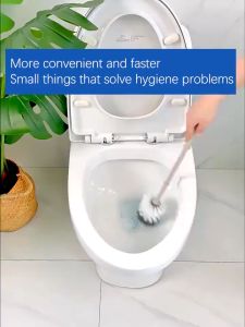 Disposable Toilet Brush Wall Mounted Toilet Cleaner For Bathroom Toilet Replaceable Brush Head