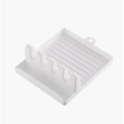 1Pc Paint Brush Rest Holder White Plastic 4 Slots Paintings Brushes Rests Drip Tray Pad for Watercolor Oil Acrylic Painting