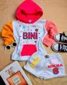 PJ Combi Hoodie Terno Short for Kids Girls (Bini Edition). 