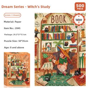 AIPUZZLE | Stress Relief Retro Dopamine Pearl Luster White Card Puzzle 500 Pieces