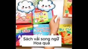 Đồ Chơi Giáo Dục Sớm An Toàn Cho Bé Từ 0 Tuổi  - Sách Vải Song Ngữ Hoa Quả My Very First book - Lalala Baby