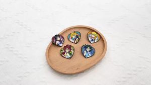 Bandai | Heart Shape Sailor Moon Enamel Pins Classic Anime Character Lapel Brooch Badges Decorative Pins for Clothing Gift for Girls