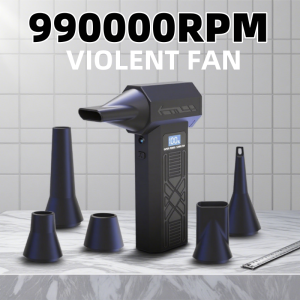 P80/ P70 Powerful Air Blower 990000RPM/ 880000RPM Brushless Motor Air Duster Turbo Jet Fan Rechargeable Blower Car Cleaning Tool