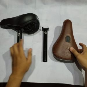 Geestar Ezekiel BMX DJ Pivotal Seat Fat Seat Comfortable Padded Bike Saddle 25.4 27.2 25.4mm 27.2mm