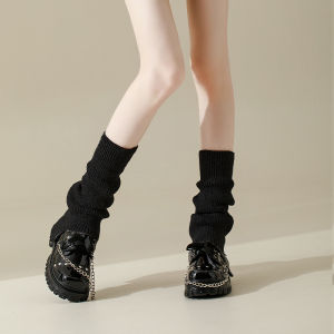 JIAZINI | Knit Grey Winter Socks for Women Cotton Leg Warmers