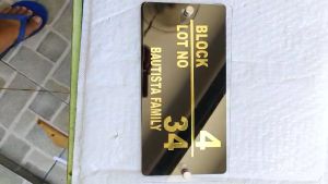 House Plate Number/signage/marking/ 10x5 inch acrylic vinyl Sticker