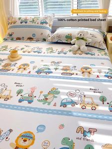 Cotton Cartoon Printed Single Bed Sheet