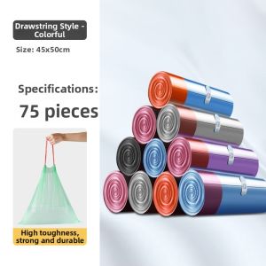 Hand-held Drawstring Reinforced Garbage Bags Non-sticky