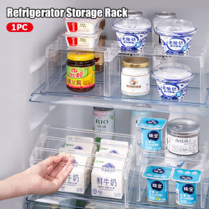 1Pc Refrigerator Organizers Storage Rack Fridge Layered Separator Shelves Transparent Desktop Stand Save Space Kitchen Accessories