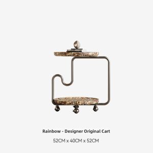 Tide leader | Luxury Simplistic Style Circular Small Movable Tea Table
