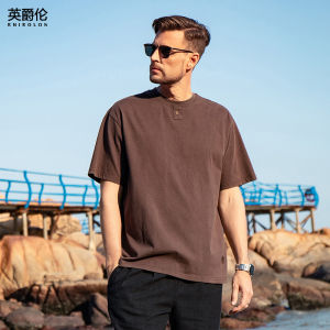 Áo Thun Cotton Pha Lê Mùa Hè Enjeolon Cổ Tròn Tay Ngắn Dáng Rộng Thường Ngày Thoáng Khí Thoải Mái Phong Cách Đường Phố