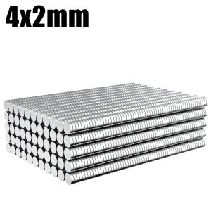 120 Chiếc Nam Châm Tròn Mạnh Mẽ 4x2mm Dùng Cho Tủ Lạnh Văn Phòng Tự Làm Không Độc Hại