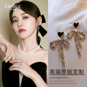 Romantic Butterfly Knot Earrings Womens Fashion Jewelry Unique Ear Decor Alloy Plated Silver Gold Fresh out Brand Golicc