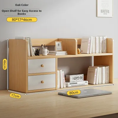 ZHUOHE | Desktop Organizer Rack Stand up Office Desk Storage Shelf Work Station Countertop Multi Layer Small Bookcase Modern Simple Style