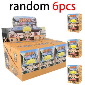 Bandai | Naruto Shippuden Ramen Theme Blind Box Set 6 Chibi Mini PVC Anime Figures Sasuke Naruto Sakura Kakashi Itachi Collectible Toys
