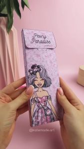 Búp Bê Giấy - Cô gái búp bê giấy hoa mẫu đơn - Búp bê Giấy thay đồ - Đồ Chơi Giấy Tự Làm Cho Bé - Đồ Chơi Sáng Tạo Cho Bé