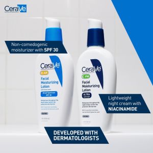 CeraVe AM | PM Facial Moisturizing Lotion Daily Lightweight Repair Sensitive Skin Hyaluronic Acid Niacinamide 89ml