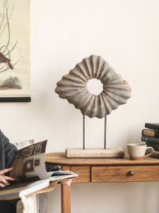 Rustic Handmade Wooden Decorative Accessories Vintage Zen Entranceway Decorations for Homestay Alcohol Cabinet Artifacts