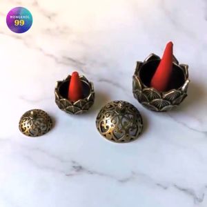 ลายดอกบัว ที่วางกำยาน มีฝาฉลุปิด งานสวย คุณภาพดี วางได้ทั้งหมด บูชาพระ บูชาเทพ