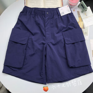 Loose Nylon Outdoor Shorts for Men with Big Pockets Casual Straight Leg Pants Summer Sport Five-Point Dungarees for Couples