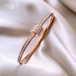 Gelang Tangan Wanita Dewasa Titanium ROse Gold Anti Karat / Gelang Bangle Titanium Anti Karat dan Luntur Cewek / Gelang titanium Asli ori Import