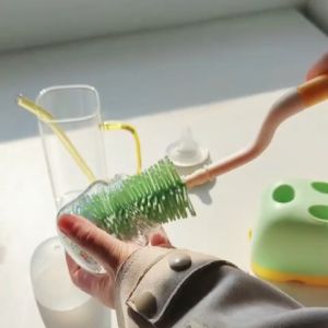 Payoe 4 In 1 Sikat Botol Bayi Silikon Bottle Brush Set Sikat Pembersih Botol Susu Bayi
