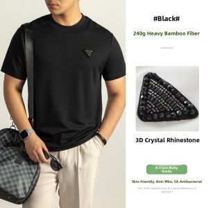 PERDONTOO | Luxury Diamond T-shirt Bamboo Fiber 5A Antibacterial