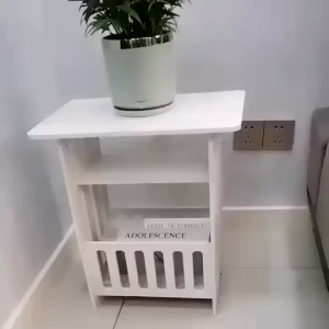 Mini Modern Stylish Sofa Side Table Bedroom Bedside Table Room Desk Furniture Square Coffee Table