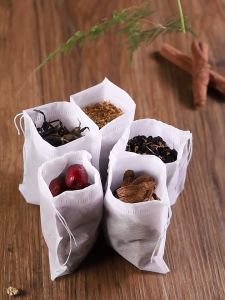 100Pcs Tea Bags With String Disposable Seal Non-Woven Tea Strainer Coffee Filter Bag