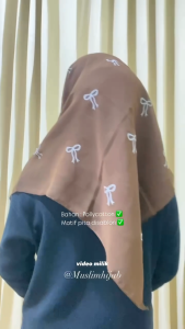 Hijab Segi Empat BELLA Coquette Pita SABLON || Jilbab BELLA SQUARE Basic Viral -Hijab Wanita Premium